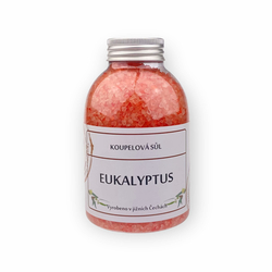 Koupelová sůl: Eukalyptus (dárková lahvička)