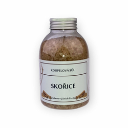 Koupelová sůl: Skořice (dárková lahvička)