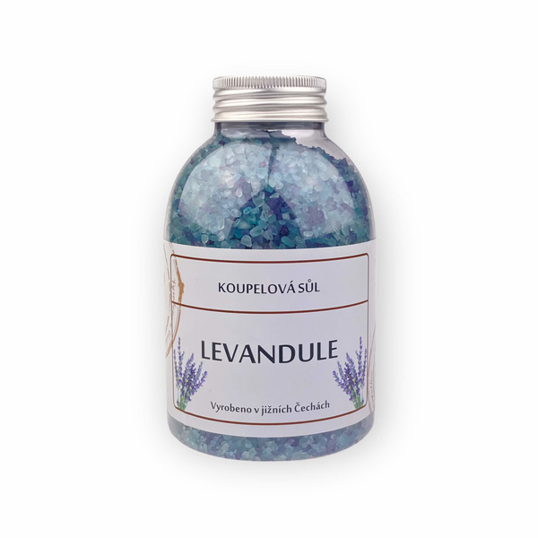 Koupelová sůl: Levandule (dárková lahvička)