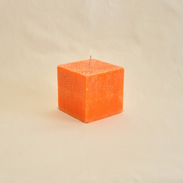 Svíčka: Kostka - Pomeranč